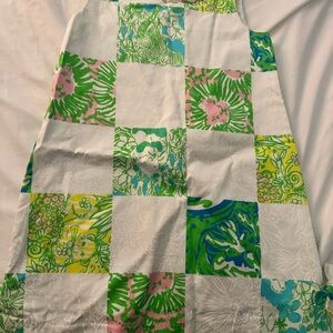 Patchwork Floral Sundress in Green, Pink & Blue